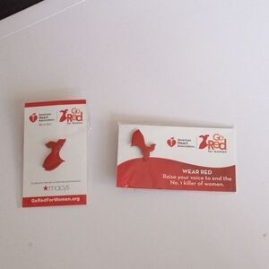 American Heart Association Red Dress Pins